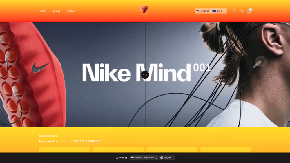 Nike Inspired Product Store project visual