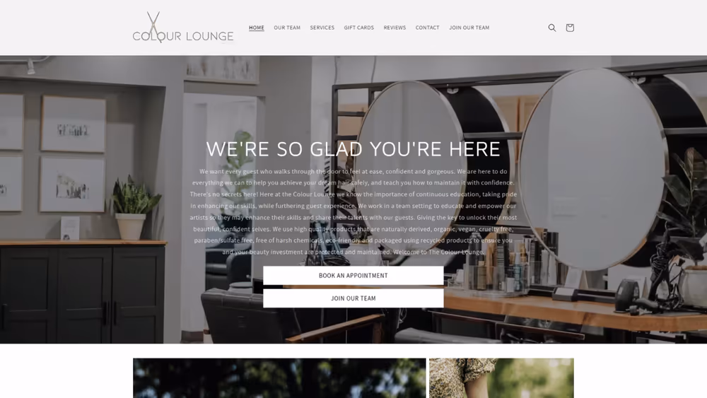 Colour Lounge Website project visual